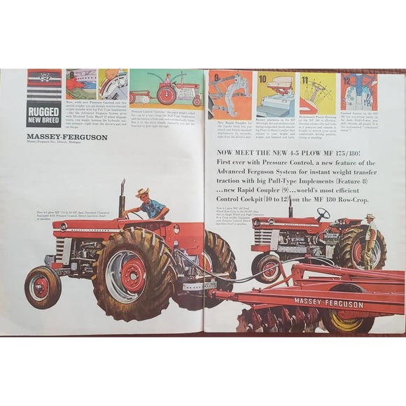 Massey Ferguson 4 Page Tractor Magazine Advertisement 1960's - Picture 4 of 5